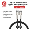 Cáp sạc nhanh Type C to Lightning 20W cho iPhone Chính Hãng Baseus 4 cap baseus c to lightning 20w scaled